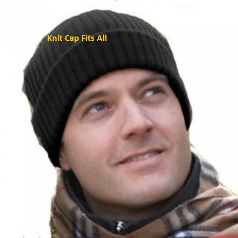 Black ribbed knit beanie unisex hat accessories wool cap New - Picture 1 of 2